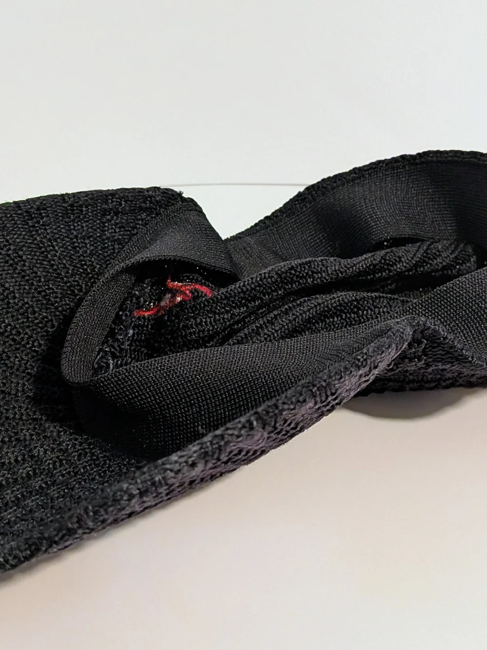 Nike Black Knit Visor Cap with Red Logo